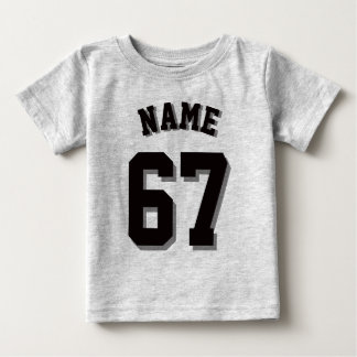 Grey & Black Baby | Sports Jersey T-Shirt