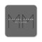 Grey Black Bold Monogram Modern Minimalist