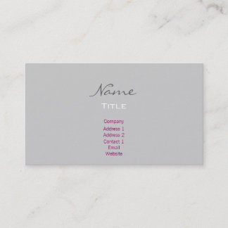 Grey /Black Business Cards Trendy Minimal Fashion