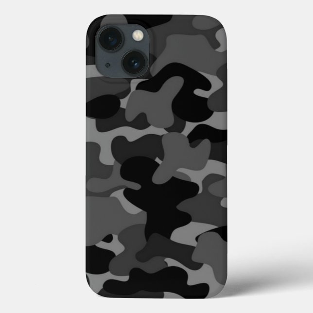 Grey Black Camo Case-Mate iPhone Case (Back)