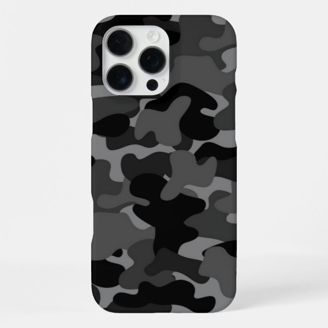 Grey Black Camo iPhone Case (Back)