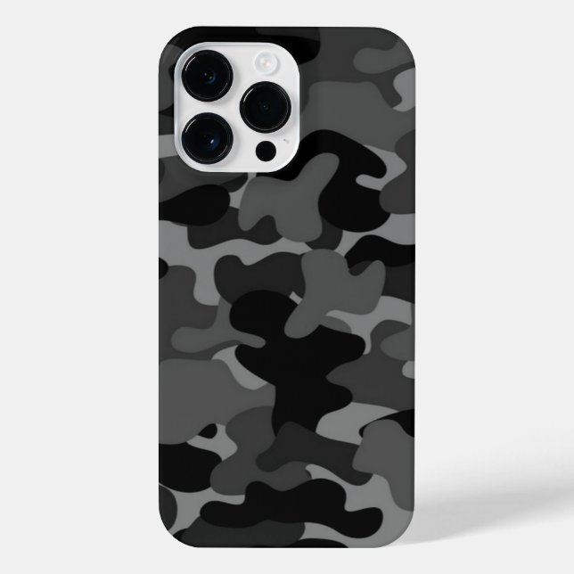 Grey Black Camo iPhone Case (Back)