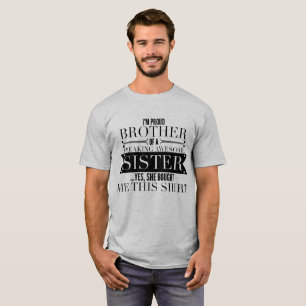Grey black casual awesome brother sister vintage T-Shirt