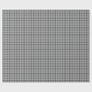 Grey black chequered lines wrapping paper