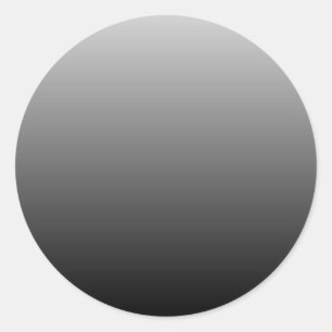 Grey Black Gradient Blank Classic Round Sticker