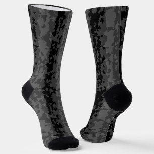 Grey Black Irregular Abstract Pattern Design  Socks