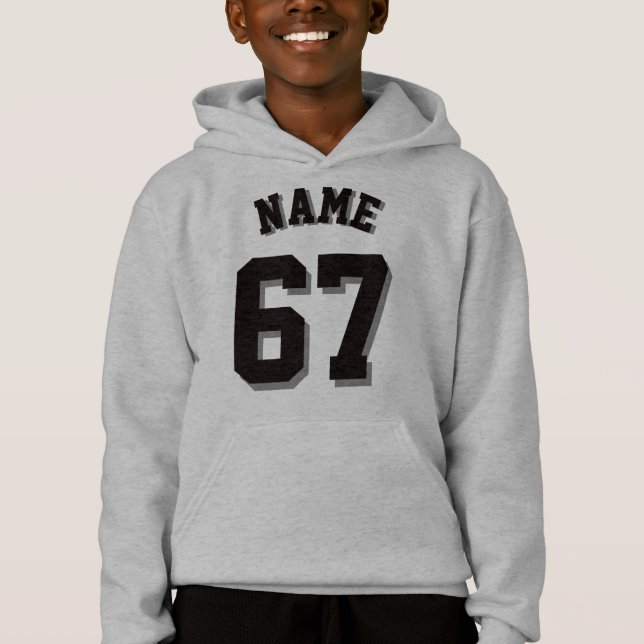 Grey & Black Kids | Sports Jersey (Front)