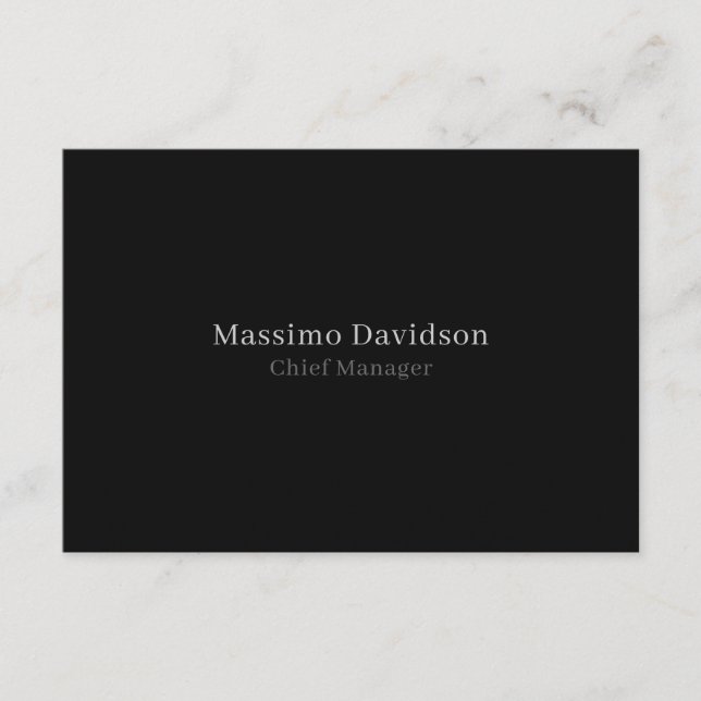 Grey Black Modern Minimalist Simple Serif Font Enclosure Card (Front)