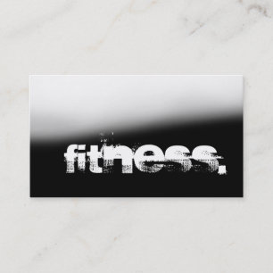 Grey Black Personal Trainer Fitness Business Card