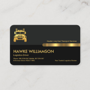 Grey Black Retro Columns Logistics Specialist Business Card