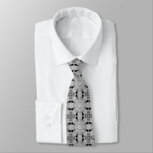 Grey-Black Retro Ties | Grey-black Patterned Ties