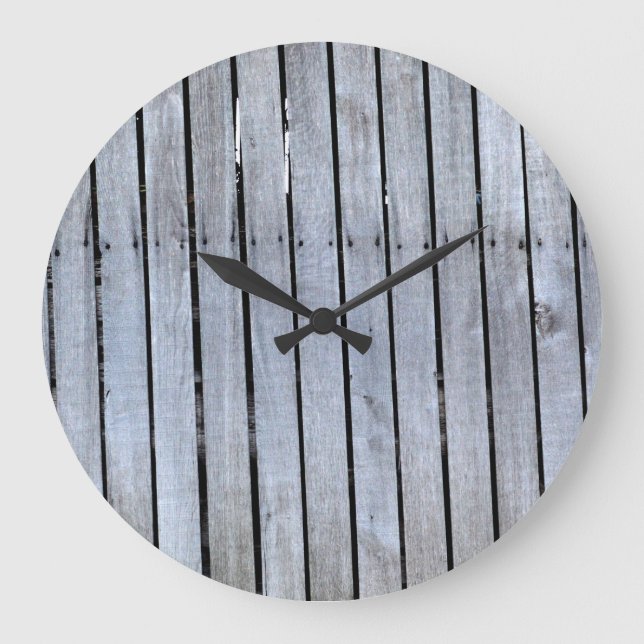 Grey & Black Round (Large) Wall Clock (Front)