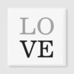 Grey Black Script Love Wedding  Magnet<br><div class="desc">You can easily change the fonts and colours. You can also add your logo and the background image as you like.</div>