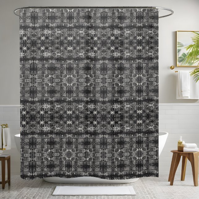 Grey Black Shower Curtain (Creator Uploaded)