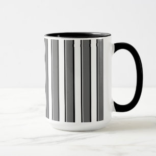 Grey Black Stripes Coffee Mug