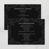 Grey Black Swirl Gothic Wedding