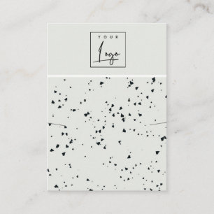 Grey Black Terrazzo Texture Earring Necklace Logo Business Card