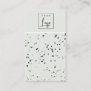 Grey Black Terrazzo Texture Stud Earring Display Business Card