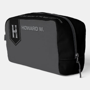 Grey Black Toiletry bag for Man/Father