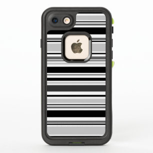 Grey, Black, White Mixed Stripes