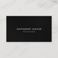 Grey Black White Modern Simple Business Card