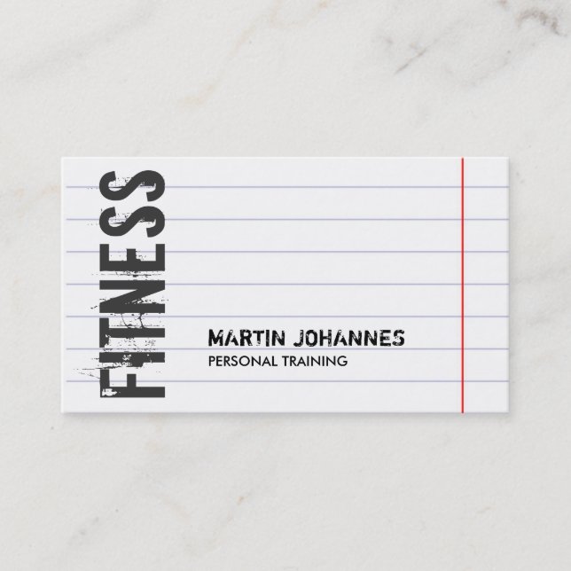 Grey Black White Paper Line Business Card (Front)