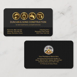 Grey Black Wire Mesh Layers Handyman Tools Business Card