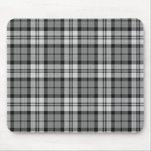 Grey Blackwatch Tartan Plaid Design Mouse Pad