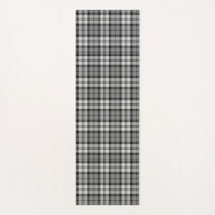 Grey Blackwatch Tartan Plaid Design Yoga Mat