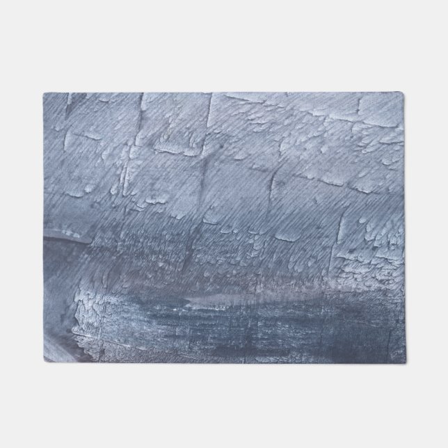 Grey-blue abstraction doormat (Front)