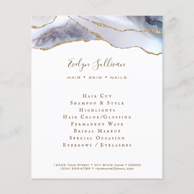 Grey blue agate flyer (Front)