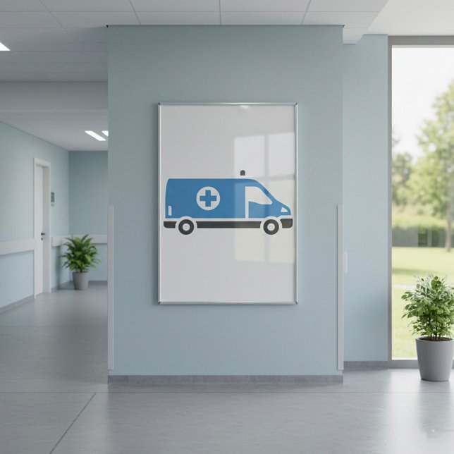 Grey Blue Ambulance Poster (Creator Uploaded)