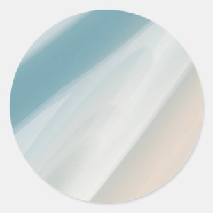 Grey-blue and beige gradient. classic round sticker
