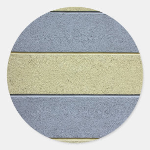 Grey Blue and Tan Yellow Classic Round Sticker