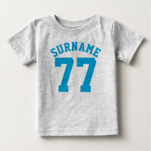 Grey & Blue Baby   Sports Jersey Design T-Shirt