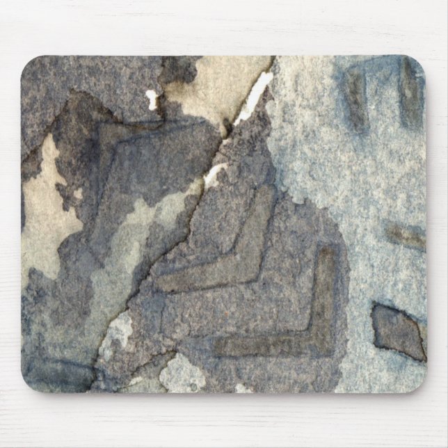 grey-blue background watercolor 2 mouse pad (Front)