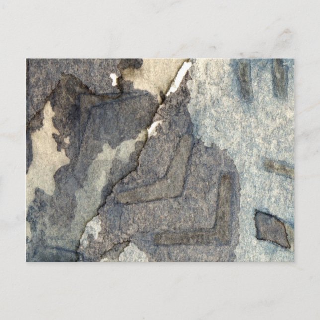 grey-blue background watercolor 2 postcard (Front)