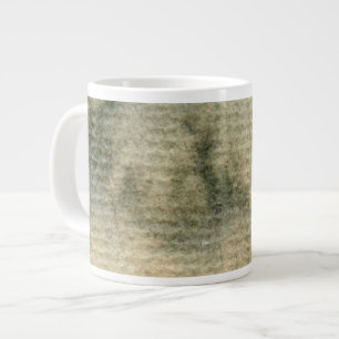 grey-blue background watercolor 6 large coffee mug