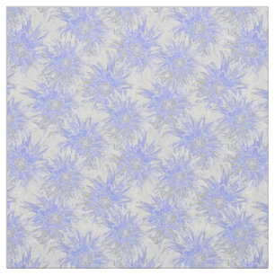 Grey-blue dahlias. fabric