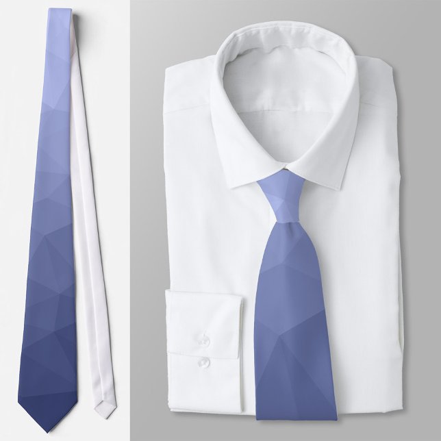 Grey blue gradient geometric mesh pattern tie (Creator Uploaded)