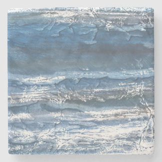 Grey-blue marble stone coaster