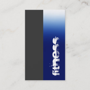 Grey Blue Personal Trainer Business Card