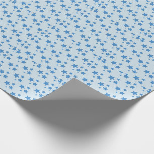 Grey Blue Stars Modern design Wrapping Paper