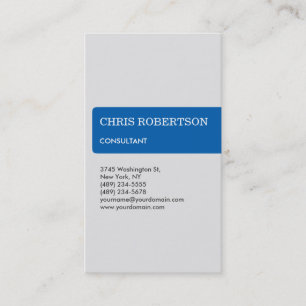 Grey Blue Striped Attractive Charm Business Card