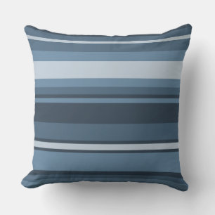 Grey-blue stripes cushion