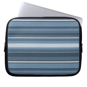 Grey-blue stripes laptop sleeve
