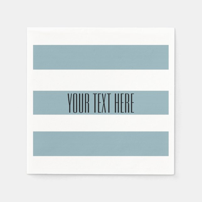 Grey Blue Stripes Napkin (Front)