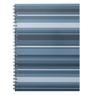Grey-blue stripes notebook