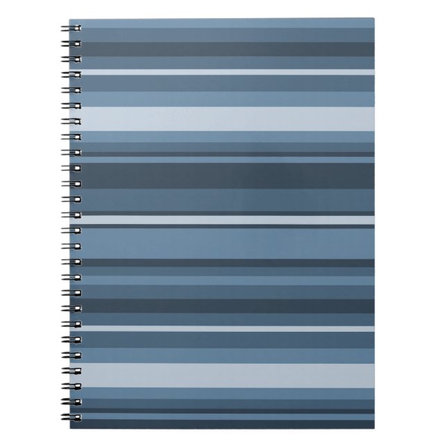 Grey-blue stripes notebook (Front)