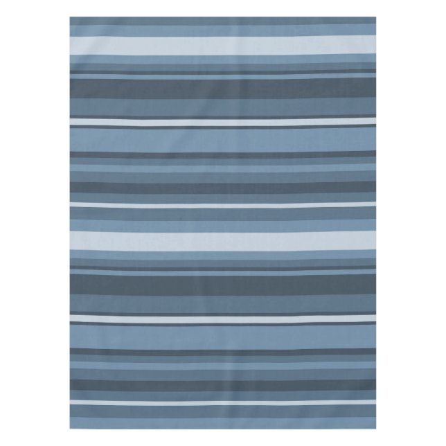 Grey-blue stripes tablecloth (Front)